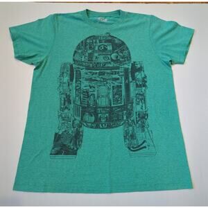 STAR WARS Retro Green R2-D2 Graphic Print Men's Size M T-shirt by V FIFTHSUN